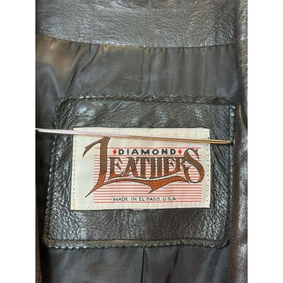 Diamond Leathers Women's size M/LBlack One Button Jacket Long Sleeve - Picture 4 of 4